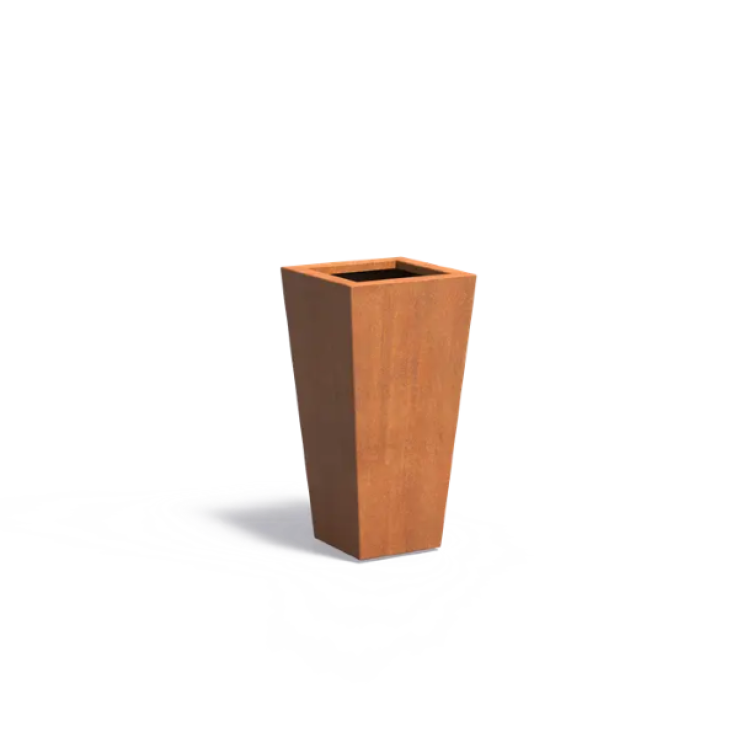 Cortenstalen plantenbak Tap 40x40x80cm Cortenstalen plantenbak Tap 40x40x80cm