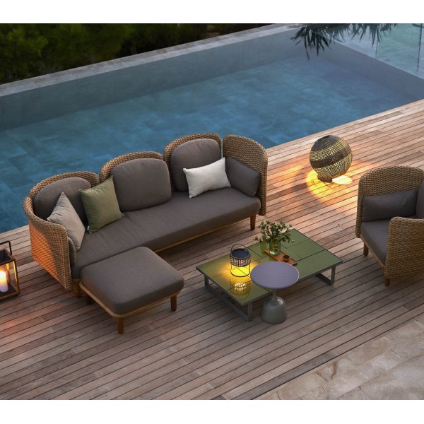 Cane-line Arch modulaire 3-zits loungebank - hoge rug- en armleuning