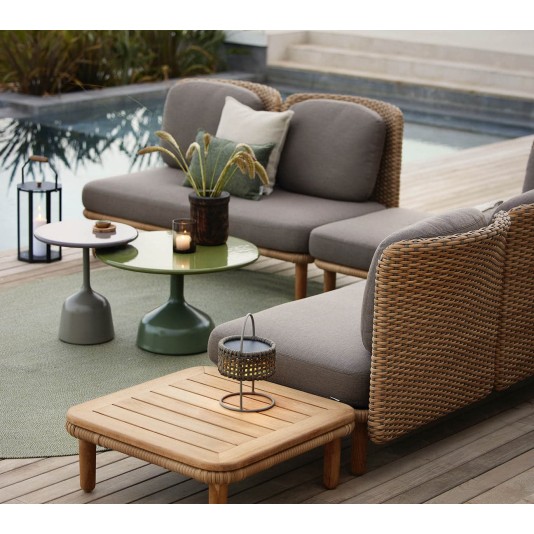 Cane-line Arch modulaire 5-zits hoekbank met bijzettafel - lage rugleuning