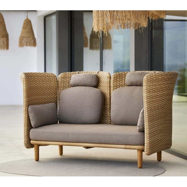 Cane-line Arch modulaire 2-zits loungebank - hoge rug- en armleuning