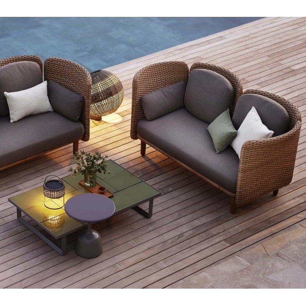 Cane-line Arch modulaire 2-zits loungebank - lage rug- en armleuning