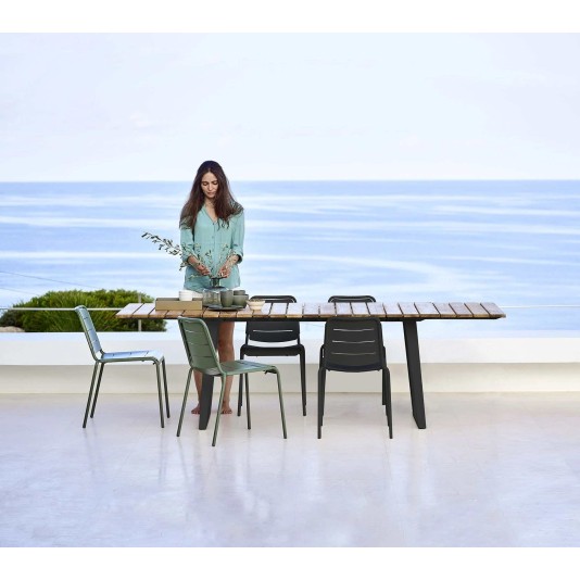 Cane-line Copenhagen uitschuifbare tuintafel 160cm tot 245cm - teak