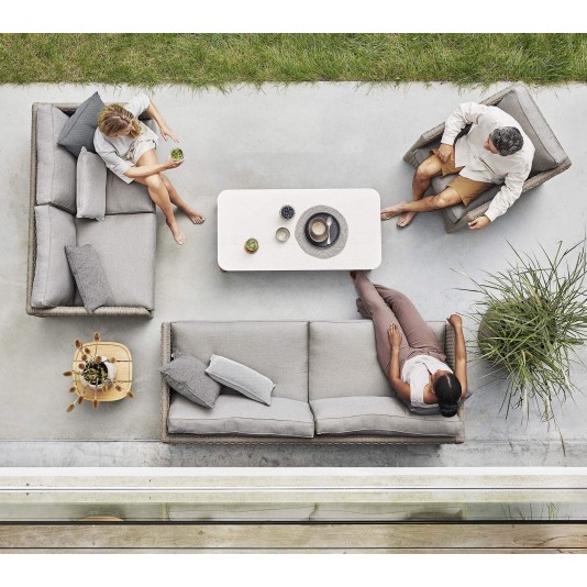 Cane-line Diamond  2-zits Loungebank - Soft Rope