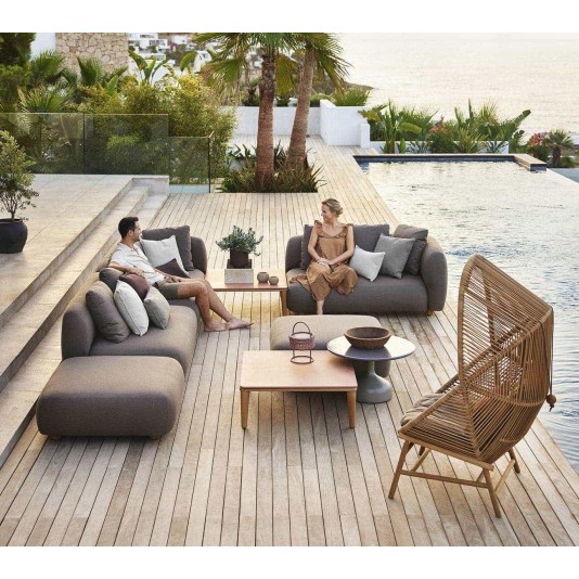 Cane-line Hive relax tuinstoel met teak onderstel - showmodel