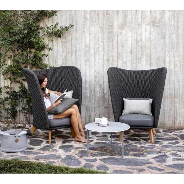 Cane-line Peacock Wing Highback loungestoel - incl. kussens