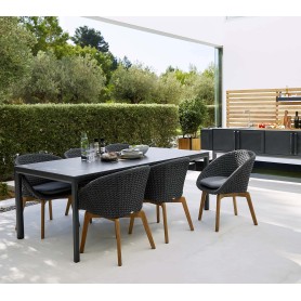 Cane-line Peacock tuinstoel - aluminium poten