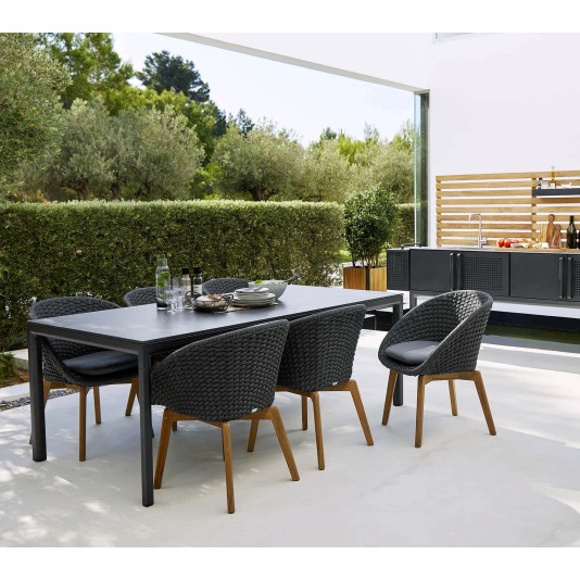 Cane-line Peacock tuinstoel - aluminium poten