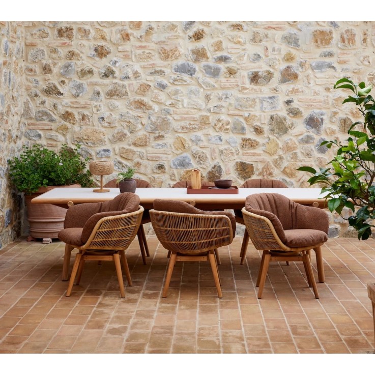 Cane-line Sticks teakhouten tuintafel 280x100cm - keramisch blad