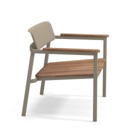 Emu Shine loungestoel met teak zitting - vanaf 2 stuks