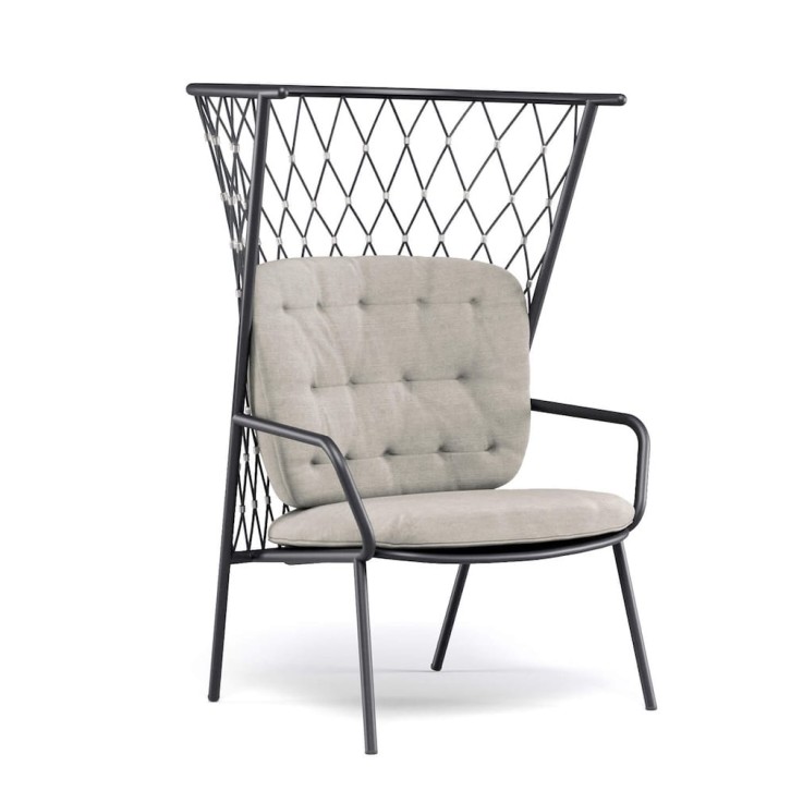 Emu Nef loungestoel met hoge rugleuning - showmodel incl. kussens