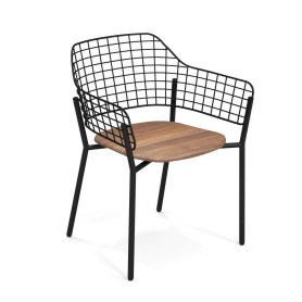 Emu Lyze tuinstoel met armleuningen - teakhouten zitting