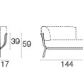 Emu Cabla loungebank - chaise longue module armleuning links