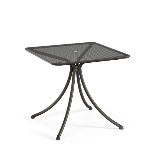 Emu Combo tuintafel 80x80cm - geperforeerd tafelblad met parasolgat