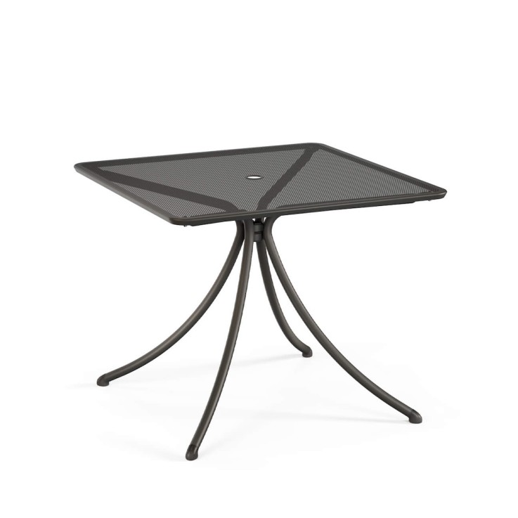 Emu Combo tuintafel 90x90cm - geperforeerd tafelblad met parasolgat