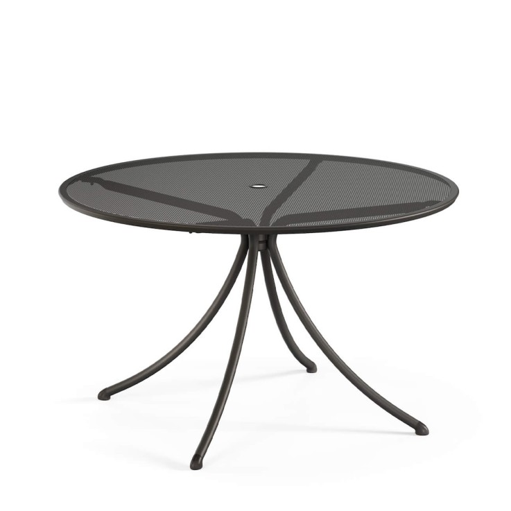 Emu Combo ronde tuintafel Ø123cm - geperforeerd tafelblad met parasolgat