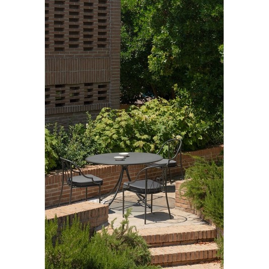 Emu Combo ronde tuintafel Ø105cm - massief stalen tafelblad