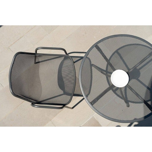 Emu Combo ronde tuintafel Ø80cm - geperforeerd tafelblad met parasolgat