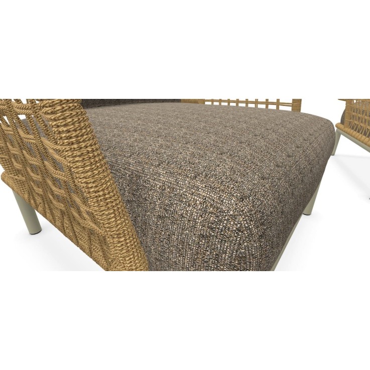 Emu Saint Martin weaving 2-zits loungebank, loungestoel en salontafel - showmodellen met luxe buitenkussens