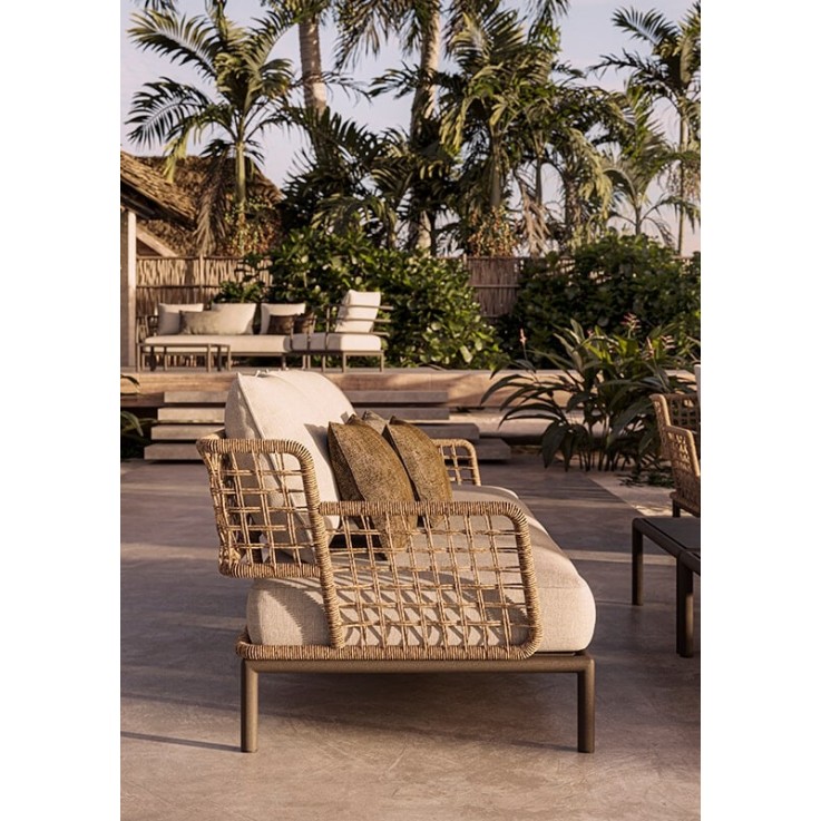 Emu Saint Martin weaving 3-zits loungebank - met luxe buitenkussens Emu Saint Martin weaving 3-zits loungebank - met luxe buitenkussens