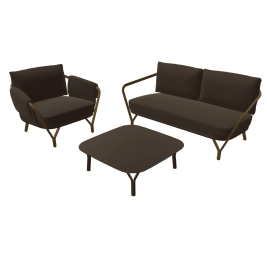 Emu Angel loungebank,  loungestoel en salontafel - showmodel