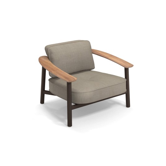 Emu Twins luxe loungestoel - aluminium met teak