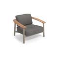 Emu Twins luxe lounge stoel - aluminium met teak
