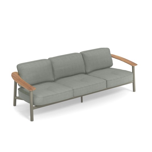 Emu Twins 3-zits loungebank - aluminium met teak