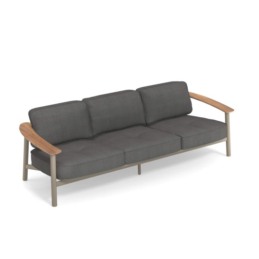 Emu Twins 3-zits loungebank - aluminium met teak