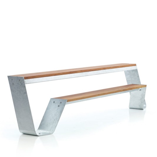 Extremis Hopper bank 240cm - houten blad