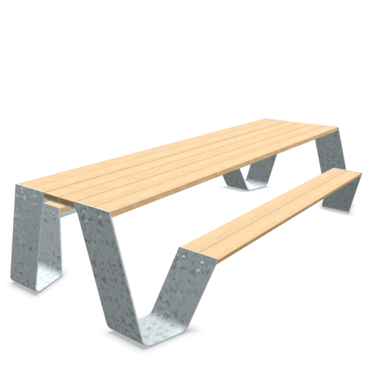 Extremis Hopper picnic 300cm - houten tafelblad