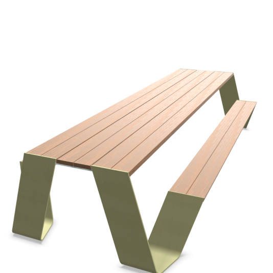 Extremis Hopper picnic 360cm - houten tafelblad