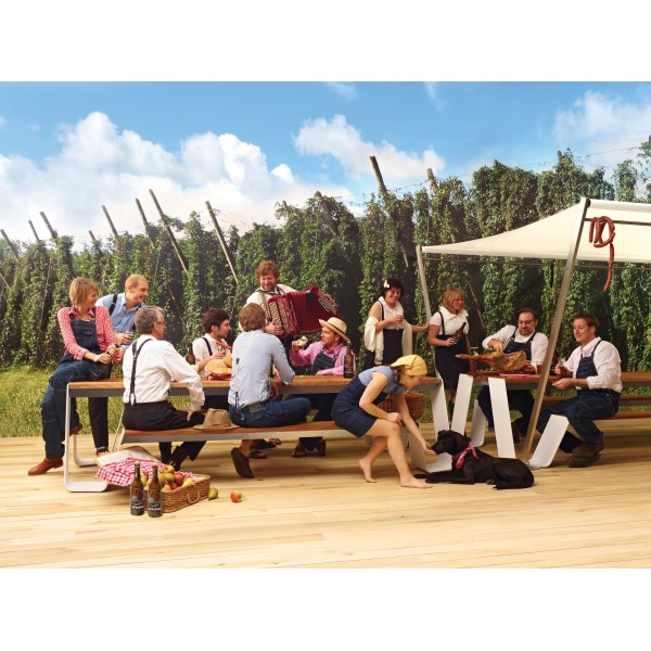 Extremis Hopper picnic 180cm - houten tafelblad