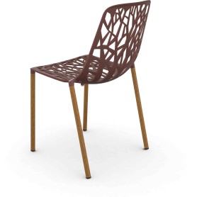 Fast Forest tuinstoel zonder armleuningen - Iroko hardhouten poten