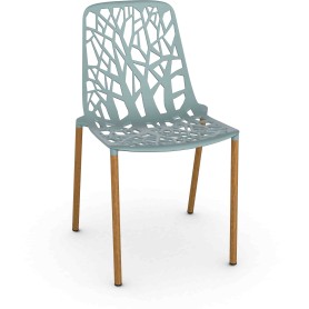 Fast Forest tuinstoel zonder armleuningen - Iroko hardhouten poten