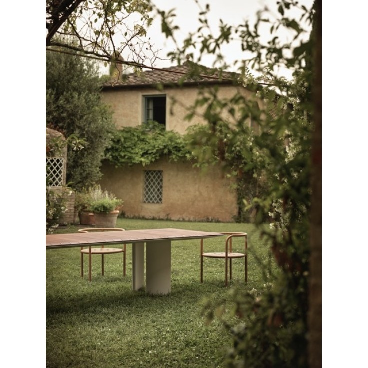 Fast Naca tuintafel rechthoekig - teakhouten blad - 220x100cm