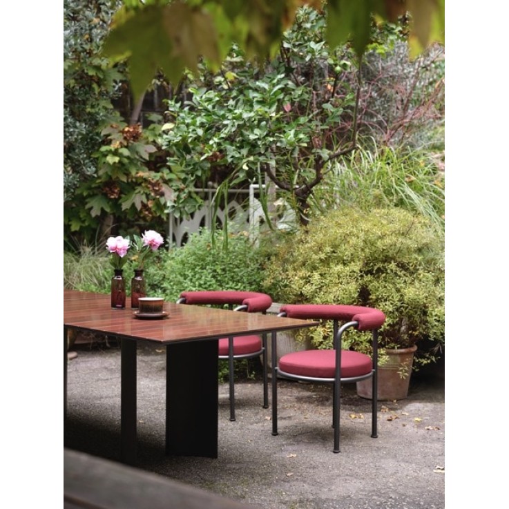 Fast Naca tuintafel rechthoekig - lavasteen blad - 300x100cm