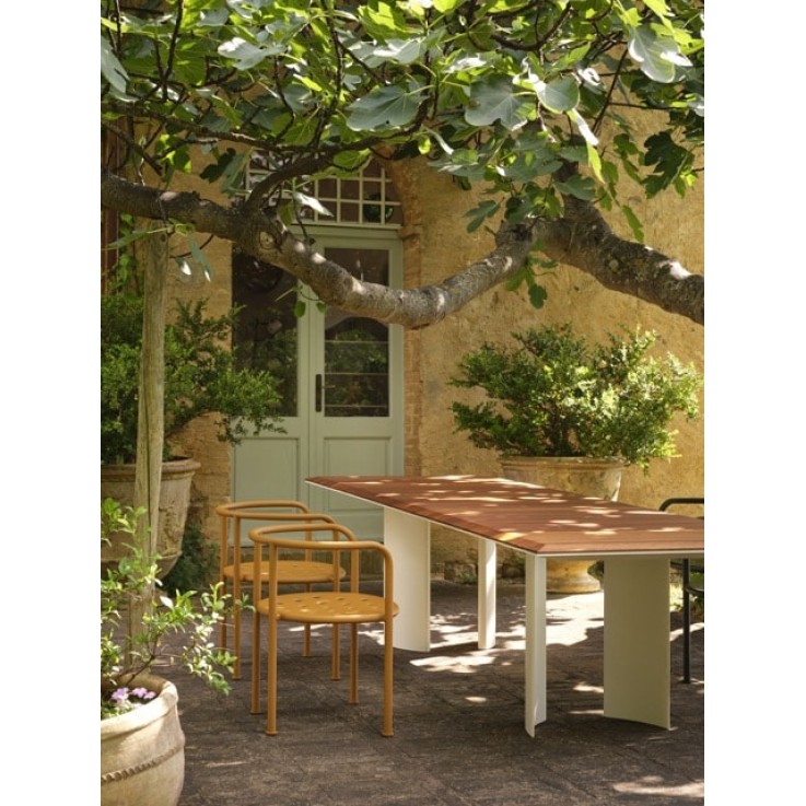 Fast Naca tuintafel rechthoekig - teakhouten blad - 220x100cm