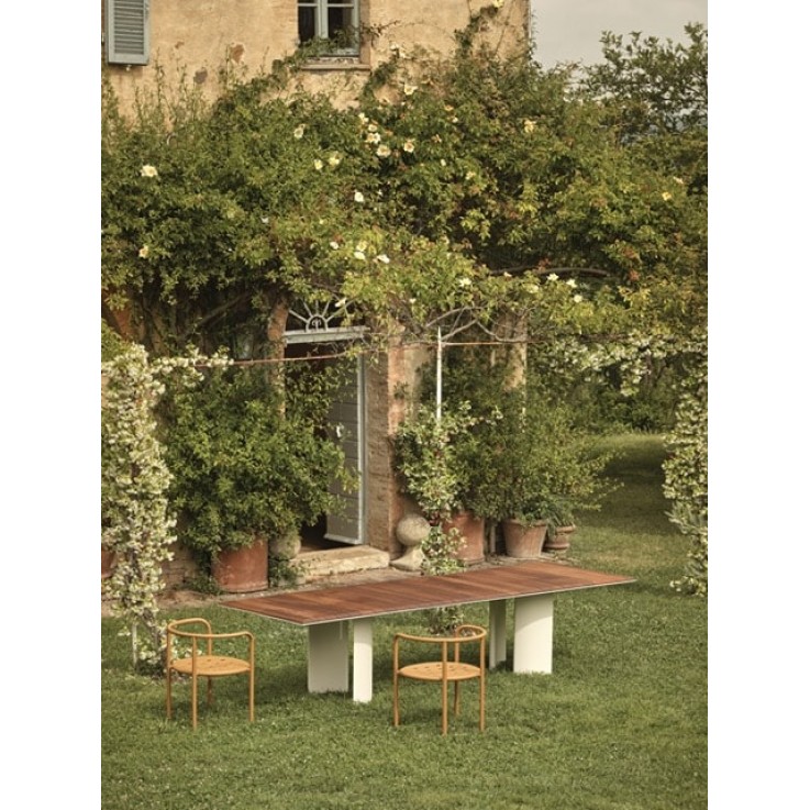 Fast Naca tuintafel rechthoekig - teakhouten blad - 220x100cm