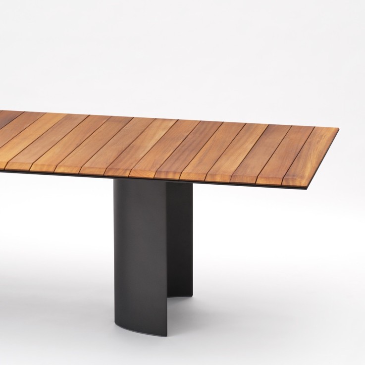 Fast Naca tuintafel rechthoekig - teakhouten blad - 220x100cm