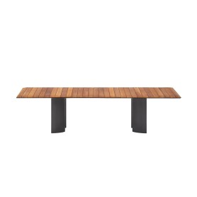 Fast Naca tuintafel rechthoekig - teakhouten blad - 300x100cm