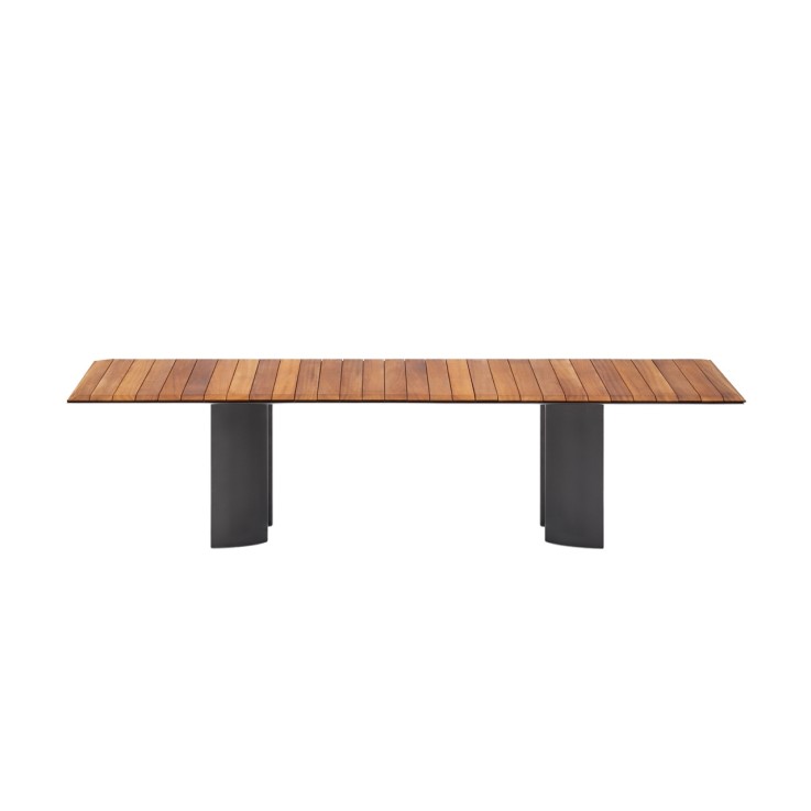 Fast Naca tuintafel rechthoekig - teakhouten blad - 300x100cm