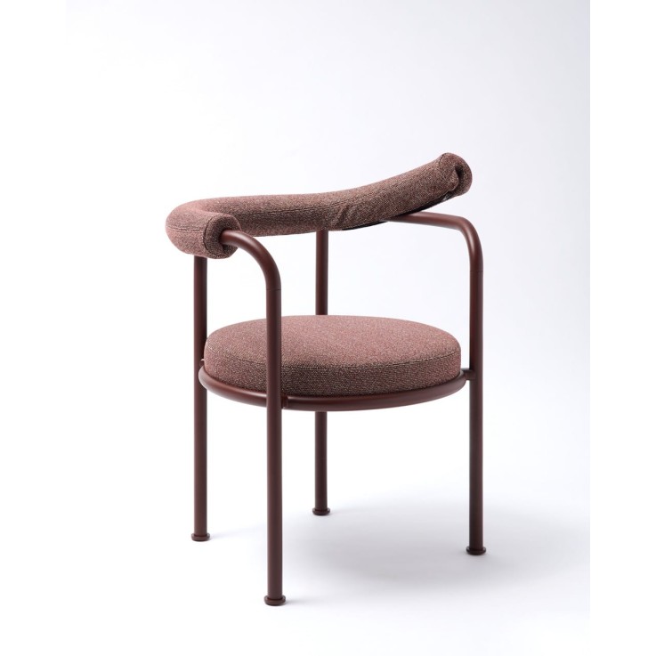 Fast Roè tuinstoel met armleuning met cilindervormig rugkussen