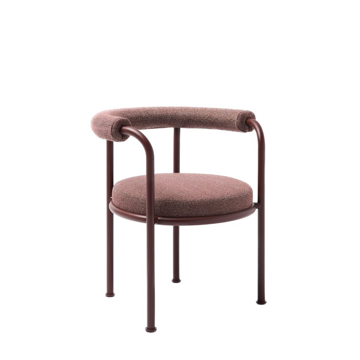 Fast Roè tuinstoel met armleuning met cilindervormig rugkussen