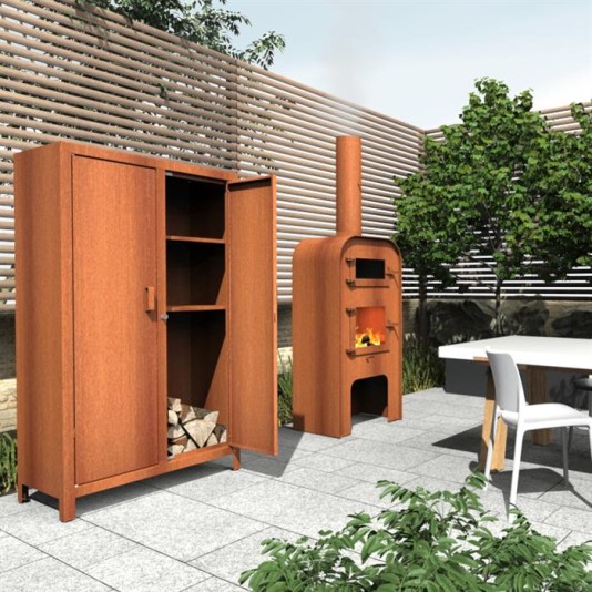 FORNO Houtopslag kast- 100x50x180cm