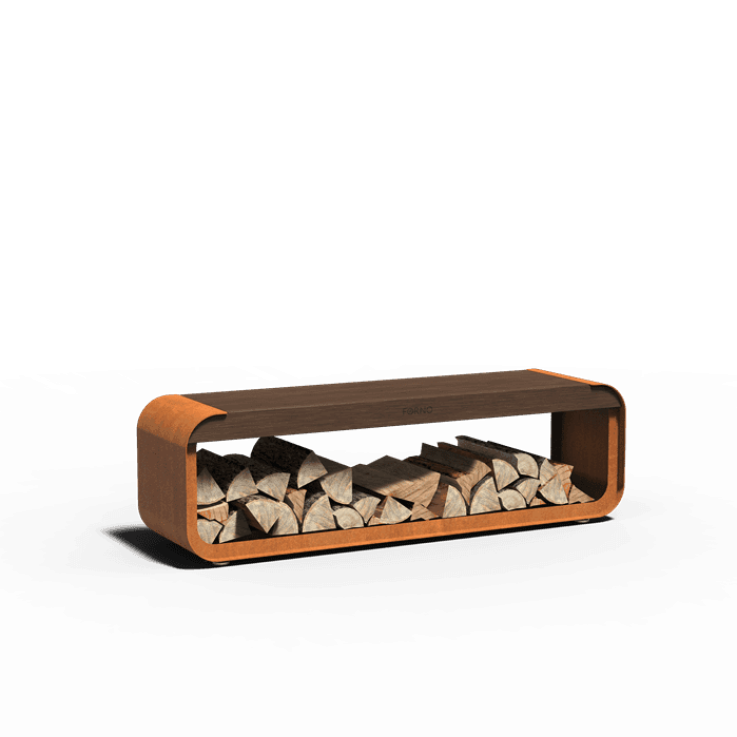 Forno Serra Cortenstaal Houtopslagen 150x40x45