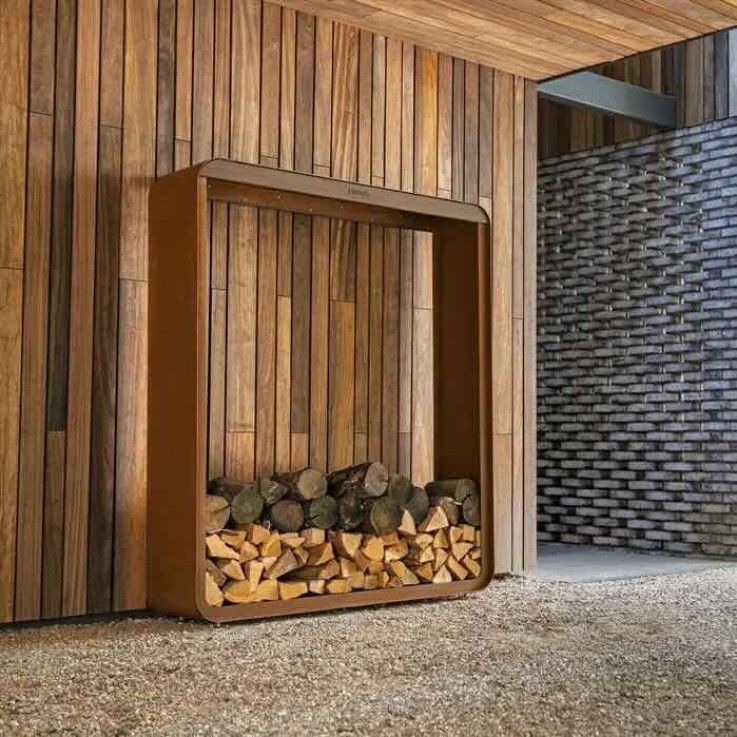 Forno Serra Cortenstaal Houtopslagen 150x40x180 Forno Serra Cortenstaal Houtopslagen 150x40x180