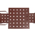 Hay Balcony vierkante tafel 75x76cm met 1 armchair en 1 chair - iron red