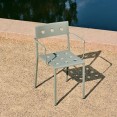 Hay Balcony tafel 144x76cm met 4 armchairs - desert green
