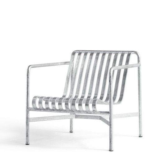 Hay Palissade loungestoel met lage rugleuning 'Hot Galvanized'