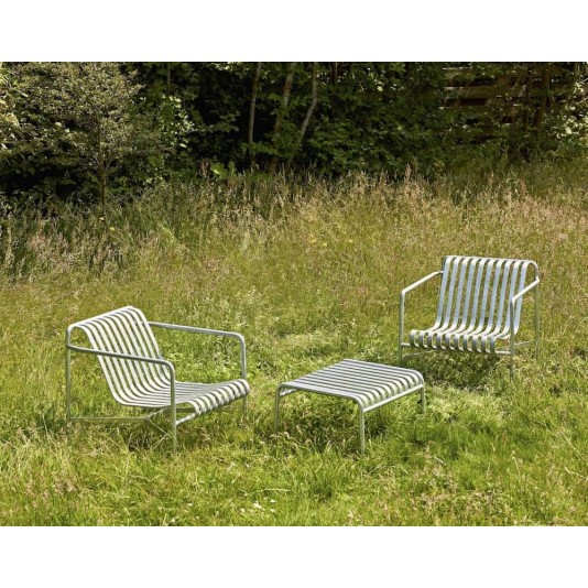 Hay Palissade loungestoel met lage rugleuning 'Hot Galvanized'